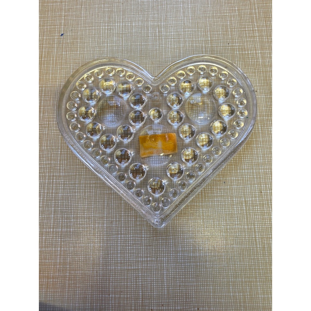 Hadeland Norway Full Lead Crystal Heart Ornament Suncatcher 38113 Handmade Boxed
